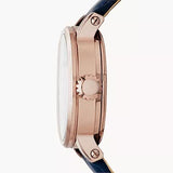 Shop Authentic Fossil Original Boyfriend Skeleton White Dial Blue Leather Strap Watch for Women - ME3086 - Luxxuri