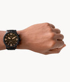  Shop Authentic Fossil Nate Chrongraph Ion Plated Black Dial Black Steel Strap Watch for Men - JR1356 - Luxxuri