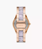  Shop Authentic Fossil Stella Multifunction Rose Gold Dial Two Tone Steel Strap Watch for Women - ES4755 - Luxxuri