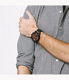  Shop Authentic Fossil Nate Chrongraph Ion Plated Black Dial Black Steel Strap Watch for Men - JR1356 - Luxxuri