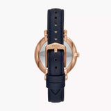  Shop Authentic Fossil Jacqueline Blue Dial Blue Leather Strap Watch for Women - ES4673 - Luxxuri