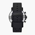 Fossil Nate Chronograph Black Dial Black Leather Strap Watch for Men - JR1354