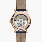  Shop Authentic Fossil Original Boyfriend Skeleton White Dial Blue Leather Strap Watch for Women - ME3086 - Luxxuri
