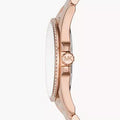 Michael Kors Whitney Quartz White Dial Rose Gold Steel Strap Watch For Women - MK6694