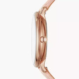  Shop Authentic Fossil Jacqueline Three Hand Mother of Pearl Dial Pink Leather Strap Watch for Women - ES4671 - Luxxuri