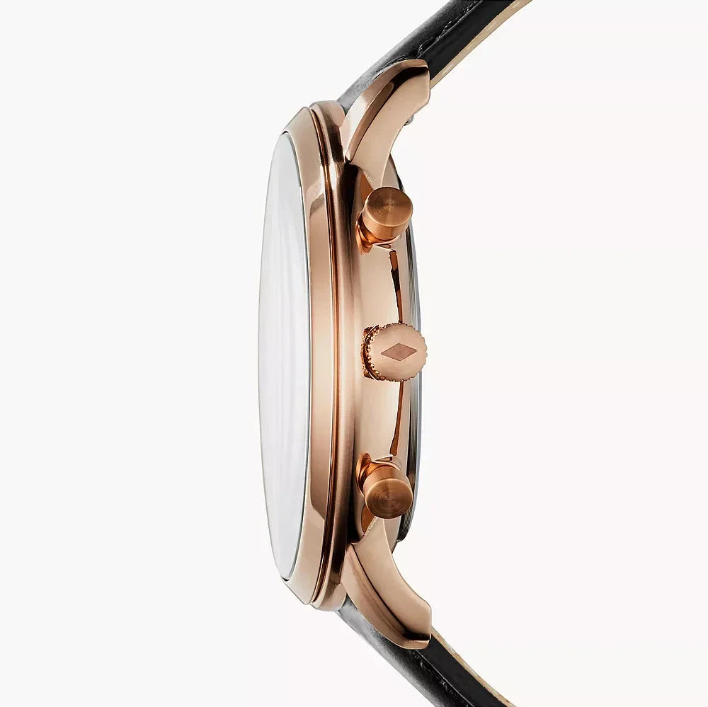  Shop Authentic Fossil Neutra Chronograph Black Dial Black Leather Strap Watch for Men - FS5381 - Luxxuri