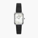  Shop Authentic Emporio Armani Gioia Analog Mother of Pearl Dial Black Leather Strap Watch For Women - AR11148 - Luxxuri