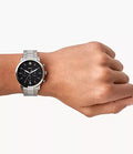  Shop Authentic Fossil Neutra Chronograph Black Dial Silver Steel Strap Watch for Men - FS5384 - Luxxuri