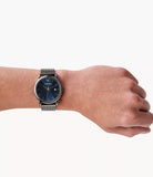  Shop Authentic Emporio Armani Luigi Quartz Blue Dial Grey Mesh Bracelet Watch For Men - AR11053 - Luxxuri