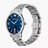  Shop Authentic Emporio Armani Giovanni Quartz Blue Dial Silver Steel Strap Watch For Men - AR11227 - Luxxuri