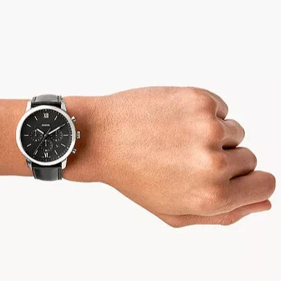  Shop Authentic Fossil Neutra Chronograph Blue Dial Blue Leather Strap Watch for Men - FS5454 - Luxxuri