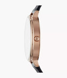  Shop Authentic Emporio Armani Kappa Mother of Pearl Dial Black Leather Strap Watch For Women - AR80011 - Luxxuri