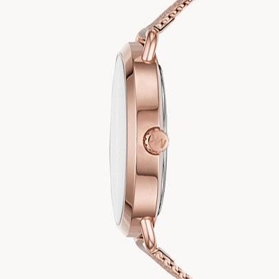 Michael Kors Portia Rose Gold Dial Rose Gold Mesh Bracelet Watch for Women - MK3845