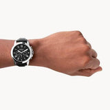  Shop Authentic Fossil Grant Chronograph Black Dial Black Leather Strap Watch for Men - FS4812 - Luxxuri