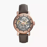  Shop Authentic Fossil Boyfriend Automatic Skeleton Grey Dial Grey Leather Strap Watch for Women - ME3089 - Luxxuri