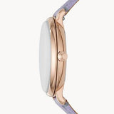  Shop Authentic Fossil Jacqueline Purple Dial Purple Leather Strap Watch for Women - ES4814 - Luxxuri