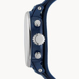  Shop Authentic Fossil Boyfriend Sport Chronograph Blue Dial Blue Leather Strap Watch for Women - ES4113 - Luxxuri