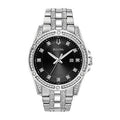  Shop Authentic Bulova Crystal Collection Black Dial Silver Steel Strap Watch for Men - 96K104 - Luxxuri