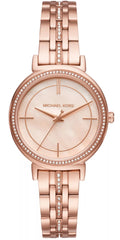  Shop Authentic Michael Kors Cinthia Mother of Pearl Rose Gold Dial Rose Gold Steel Strap Watch for Women - MK3643 - Luxxuri