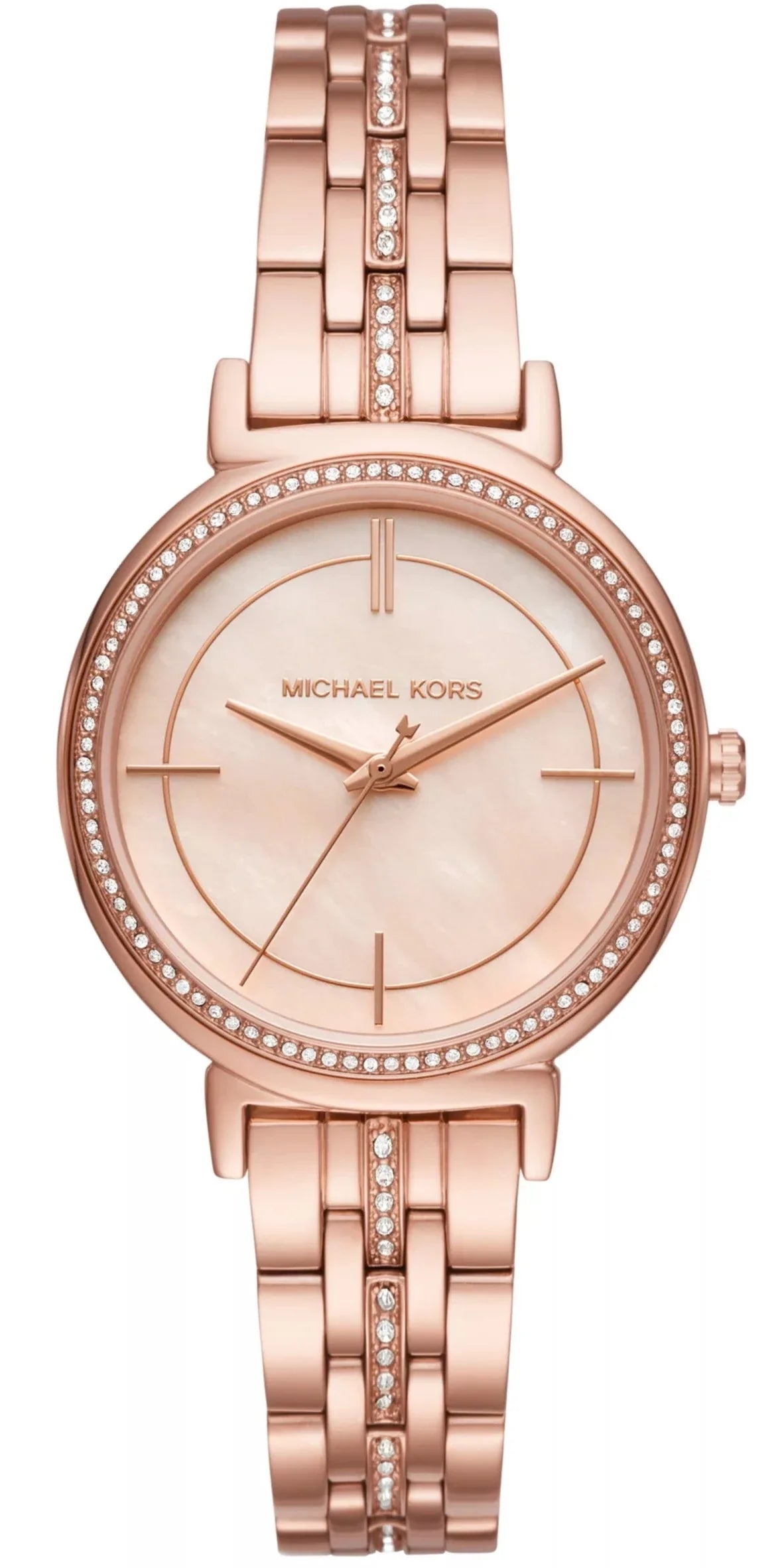  Shop Authentic Michael Kors Cinthia Mother of Pearl Rose Gold Dial Rose Gold Steel Strap Watch for Women - MK3643 - Luxxuri