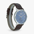  Shop Authentic Hugo Boss Corporal Blue Dial Brown Leather Strap Watch for Men - 151363 - Luxxuri