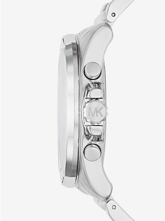  Shop Authentic Michael Kors Brecken Chronograph Blue Dial Two Tone Steel Strap Watch For Men - MK8437 - Luxxuri