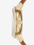  Shop Authentic Michael Kors Whitley Quartz Gold Dial Brown Leather Strap Watch For Women - MK2428 - Luxxuri