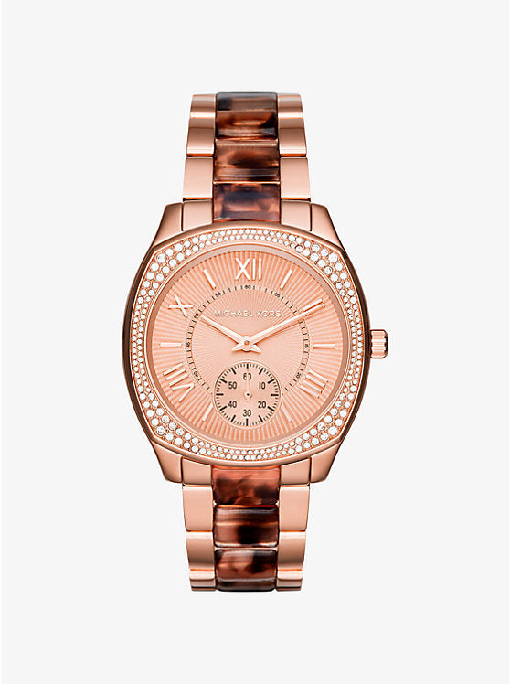  Shop Authentic Michael Kors Bryn Rose Gold Dial Two Tone Steel Strap Watch For Women - MK6276 - Luxxuri