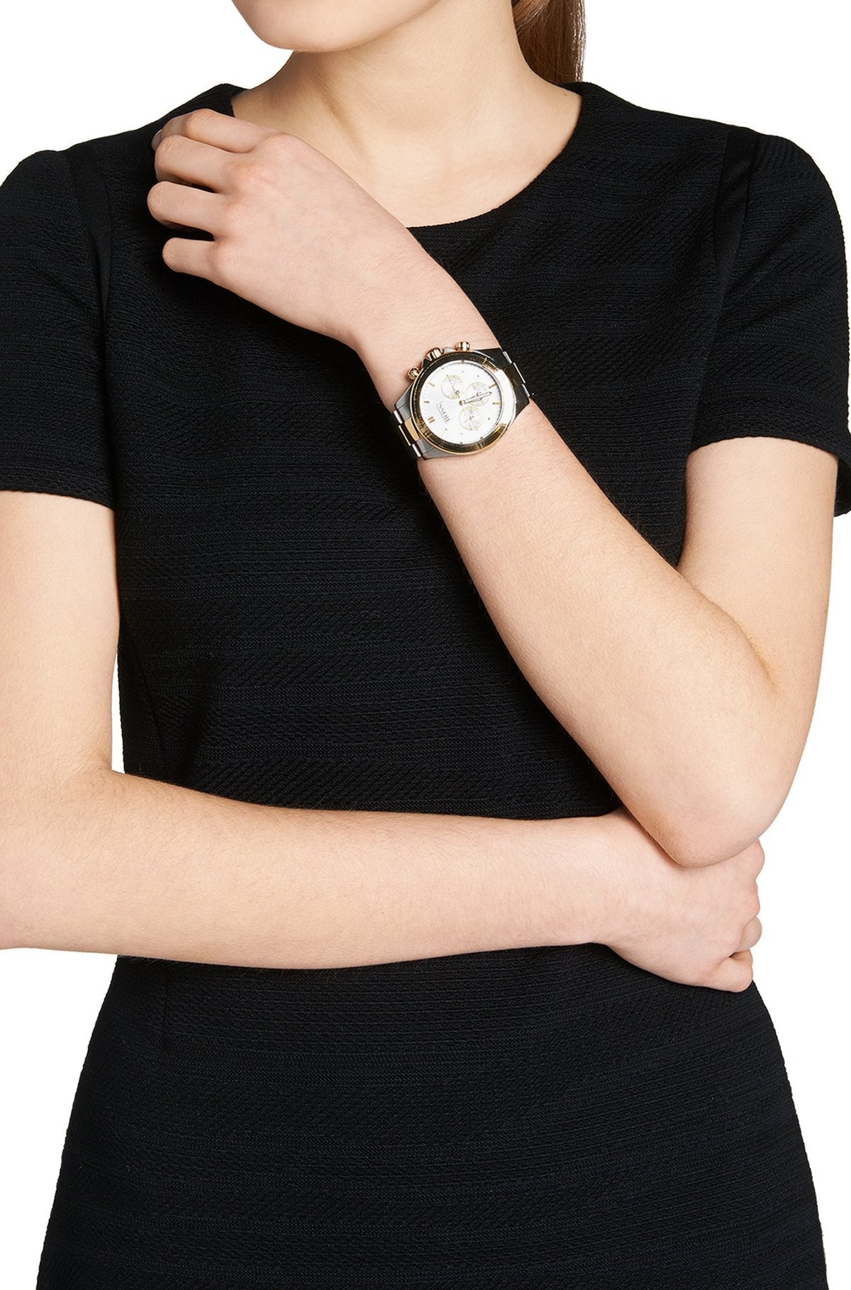  Shop Authentic Hugo Boss Ikon Chronograph Silver Dial Two Tone Steel Strap Watch for Men - 1512960 - Luxxuri