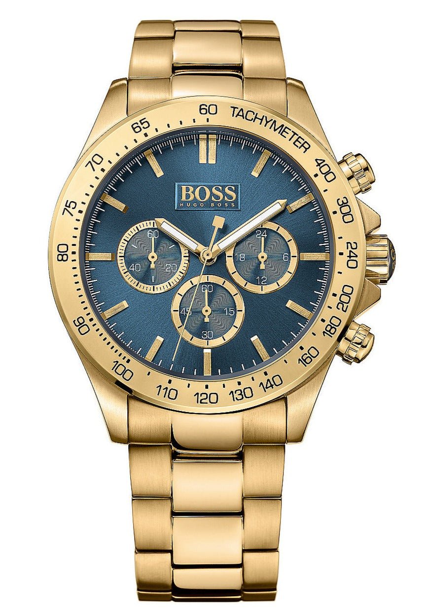  Shop Authentic Hugo Boss Ikon Blue Dial Gold Steel Strap Watch for Men - 1513340 - Luxxuri