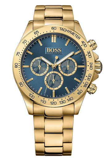  Shop Authentic Hugo Boss Ikon Blue Dial Gold Steel Strap Watch for Men - 1513340 - Luxxuri