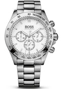  Shop Authentic Hugo Boss Ikon Chronograph White Dial Silver Steel Strap Watch for Men - 1512962 - Luxxuri