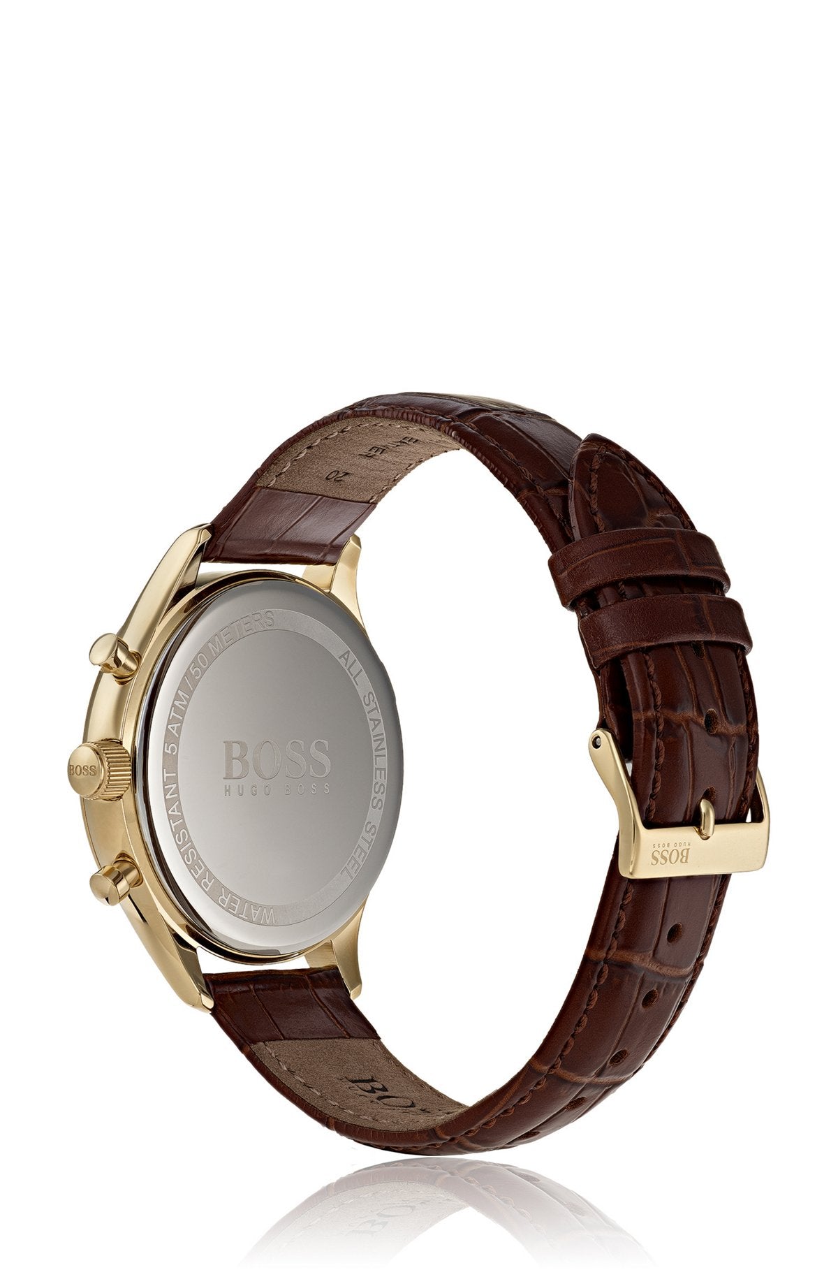  Shop Authentic Hugo Boss Corporal White Dial Brown Leather Strap Watch for Men - 1513640 - Luxxuri