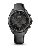  Shop Authentic Hugo Boss Driver Chronograph Black Dial Black Leather Strap Watch For Men - HB1513061 - Luxxuri