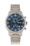  Shop Authentic Hugo Boss Aeroliner Blue Dial Silver Steel Strap Watch for Men - 1513183 - Luxxuri