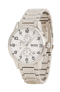  Shop Authentic Hugo Boss Aeroliner Chronograph White Dial Silver Steel Strap Watch for Men - 1513182 - Luxxuri