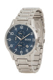  Shop Authentic Hugo Boss Aeroliner Blue Dial Silver Steel Strap Watch for Men - 1513183 - Luxxuri