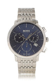  Shop Authentic Hugo Boss Associate Blue Dial Silver Steel Strap Watch for Men - 1513269 - Luxxuri