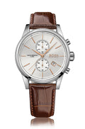  Shop Authentic Hugo Boss Jet White Dial Brown Leather Strap Watch for Men - 1513280 - Luxxuri