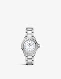  Shop Authentic Tag Heuer Aquaracer Professional 200 Quartz Diamond Mother of Pearl Dial Silver Steel Strap Watch for Women - WBP1417.BA0622 - Luxxuri