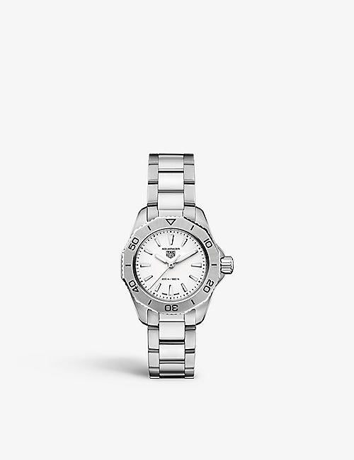  Shop Authentic Tag Heuer Aquaracer Professional 200 Quartz White Dial Silver Steel Strap Watch for Women - WBP1411.BA0622 - Luxxuri