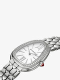  Shop Authentic Bvlgari Serpenti Seduttori Diamonds Silver Dial Silver Steel Strap Watch for Women - SERPENTI103361 - Luxxuri