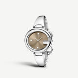  Shop Authentic Gucci Guccissima Brown Dial Silver Steel Strap Watch For Women - YA134302 - Luxxuri