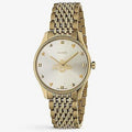  Shop Authentic Gucci G Timeless Quartz Silver Dial Gold Steel Strap Watch For Women - YA1264155 - Luxxuri