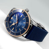  Shop Authentic Breitling Superocean Heritage B20 Automatic 42 Blue Dial Blue Mesh Bracelet Watch for Men - UB2010161C1S1 - Luxxuri