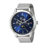 Shop Authentic Tommy Hilfiger Oliver Quartz Blue Dial Silver Mesh Bracelet Watch for Men - 1791302 - Luxxuri