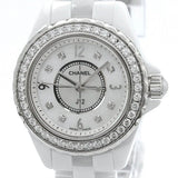  Shop Authentic Chanel J12 Quartz Diamonds White Dial White Steel Strap Watch for Women - J12 H3110 - Luxxuri