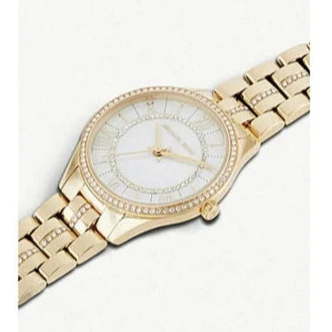  Shop Authentic Michael Kors Lauryn Mother of Pearl White Dial Gold Steel Strap Watch for Women - MK3899 - Luxxuri