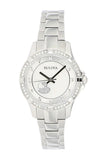  Shop Authentic Bulova Crystal Silver Dial Silver Steel Strap Watch for Women - 96L226 - Luxxuri