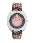  Shop Authentic Versace Shadov Pink Dial Pink Leather Strap Watch for Women - VEBM00818 - Luxxuri